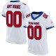 Custom White Red-Royal Mesh Authentic Football Jersey