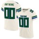 Custom Cream Green-Royal Mesh Authentic Football Jersey