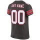 Custom Pewter White-Red Mesh Authentic Football Jersey