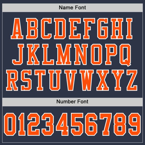 Custom Navy Orange-White Mesh Authentic Football Jersey